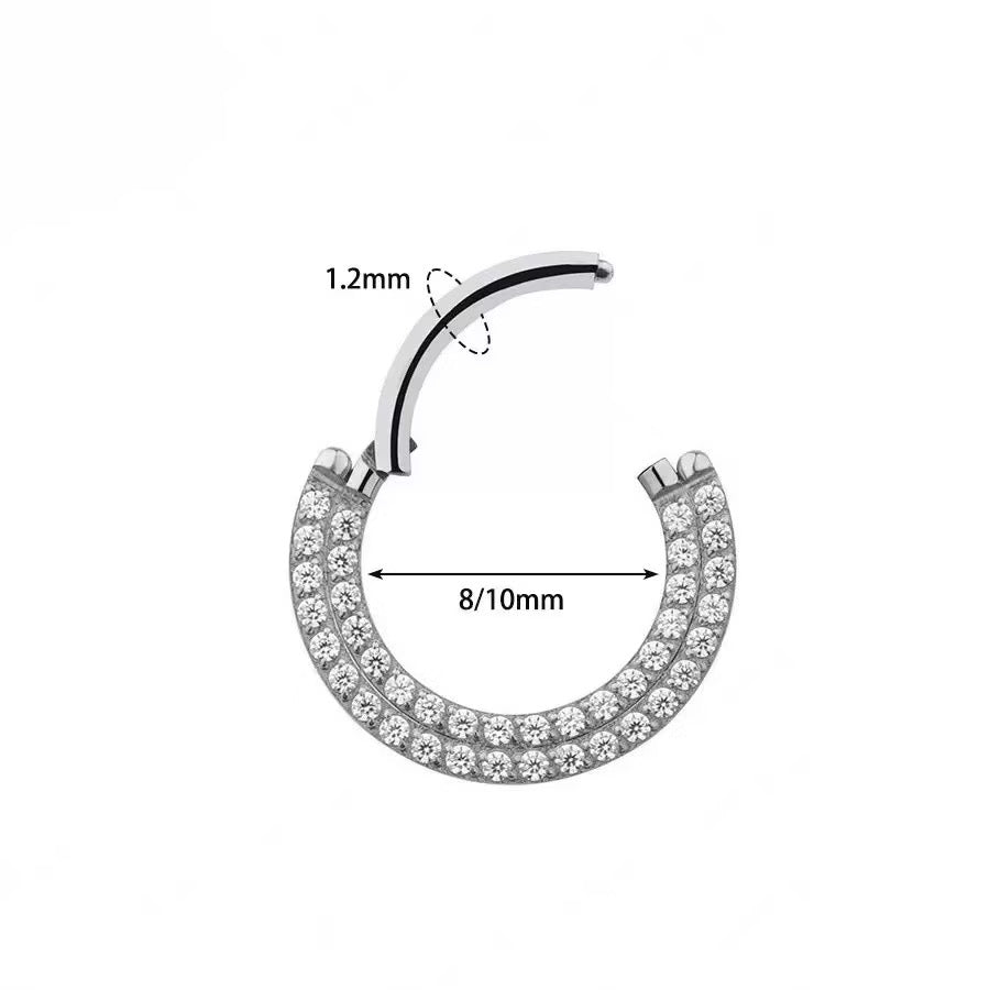 Argola Dupla Zircônia Alexandria