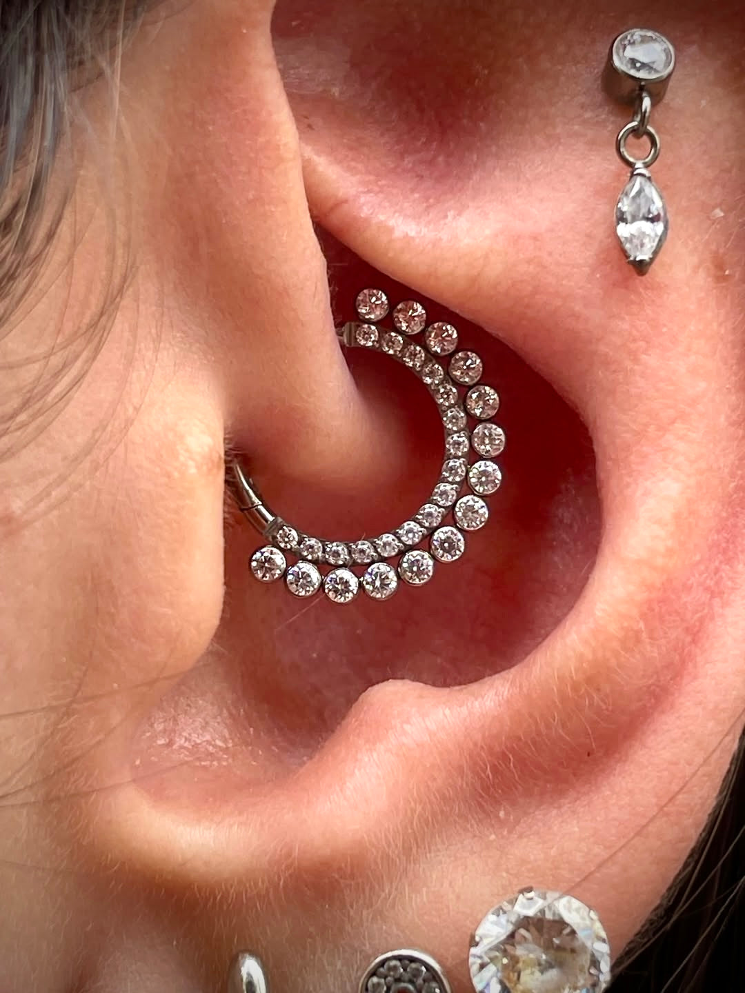 Argola Dupla Zircônia Nice