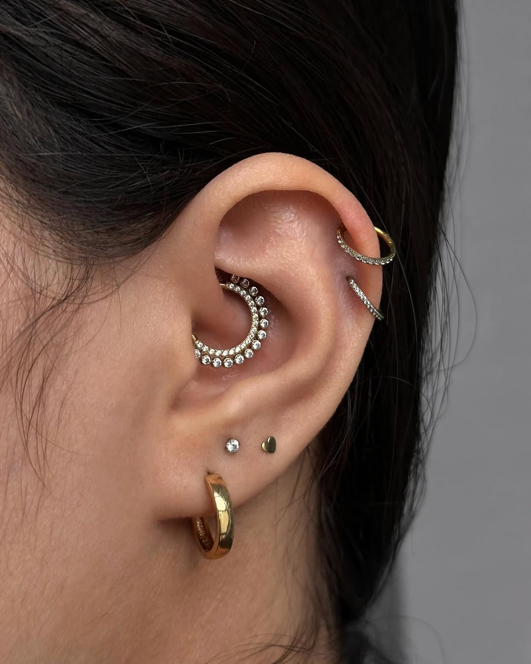 Argola Dupla Zircônia Nice