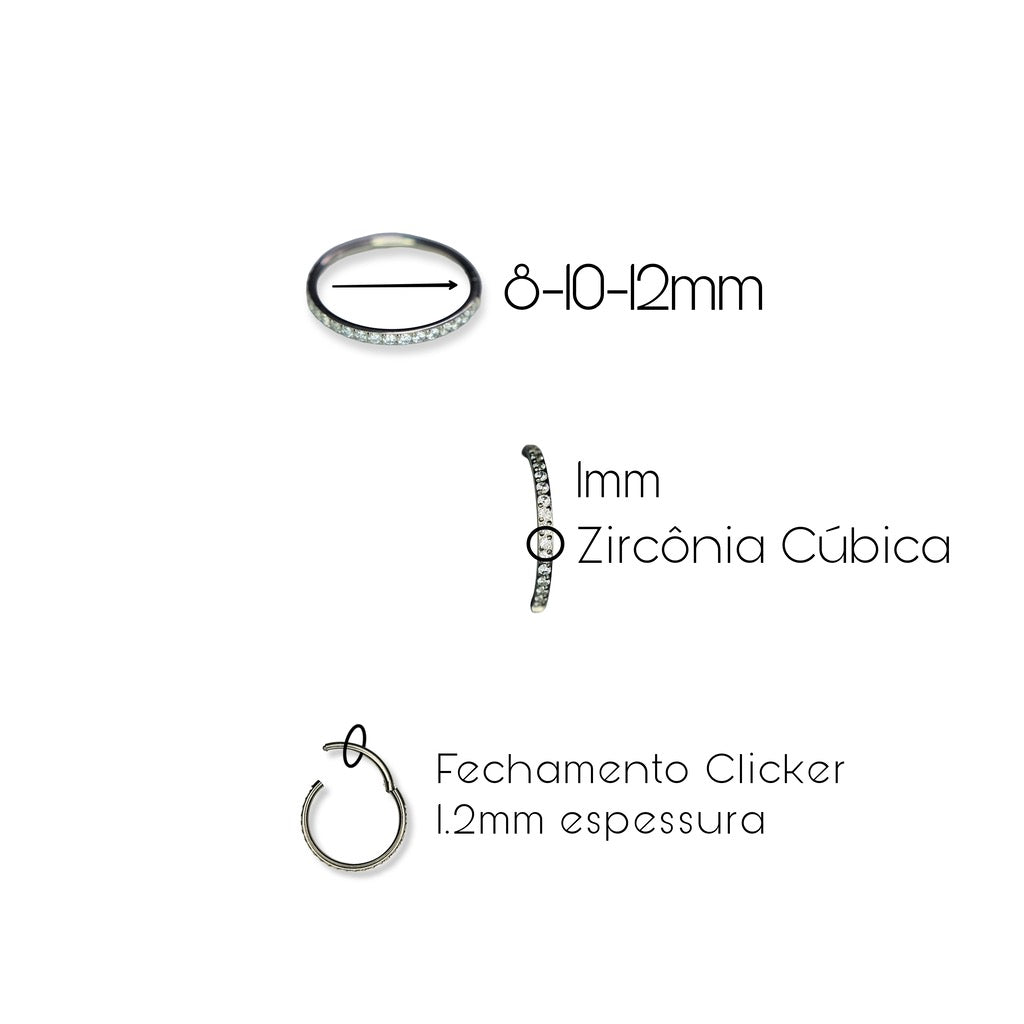 Argola Cravejada Paris