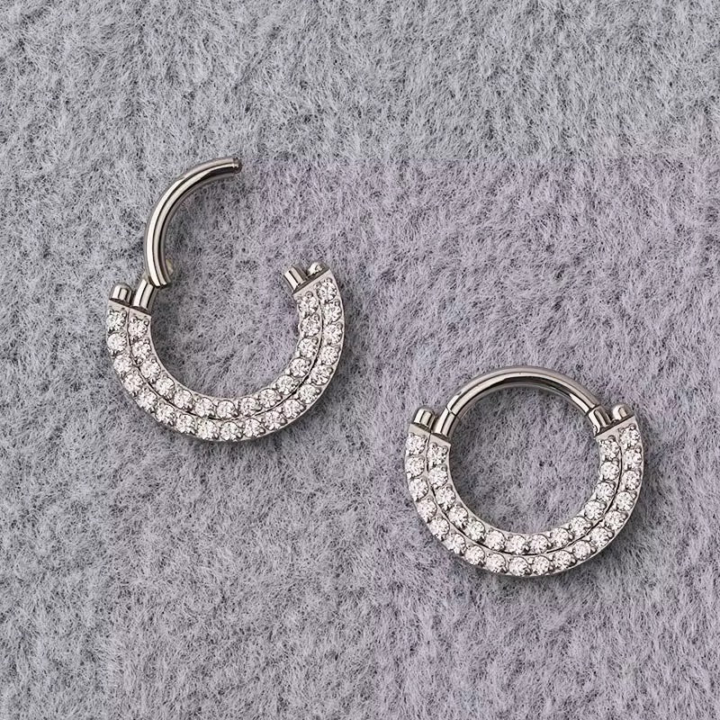 Argola Dupla Zircônia Alexandria