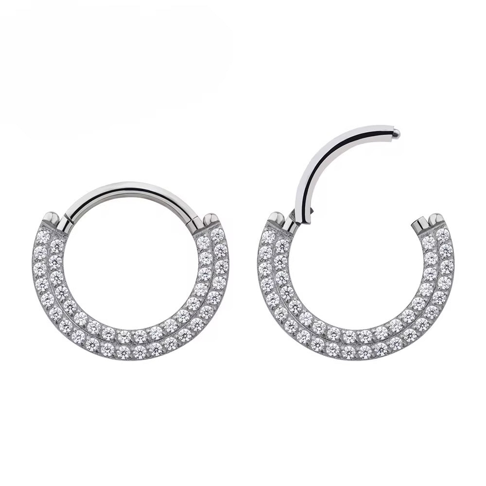 Argola Dupla Zircônia Alexandria