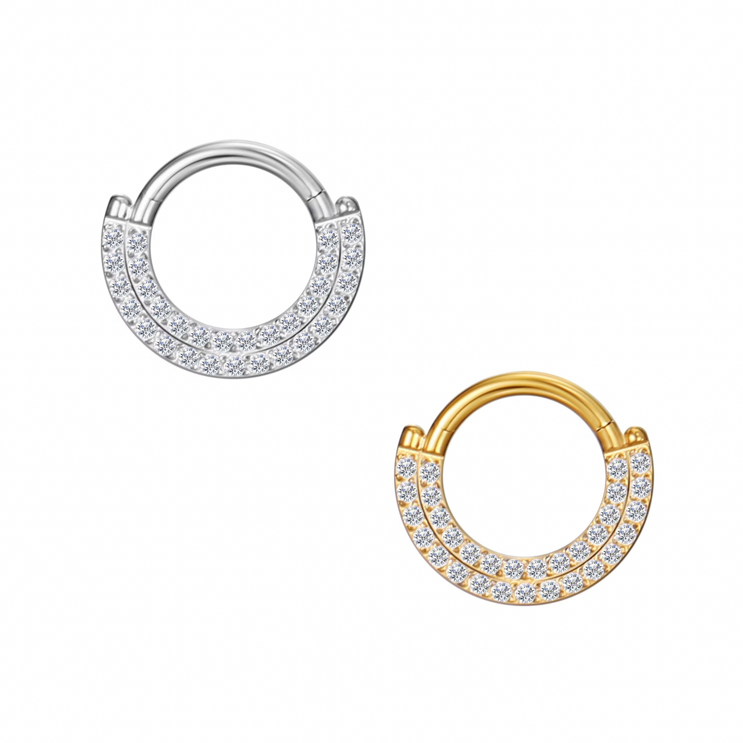 Argola Dupla Zircônia Alexandria