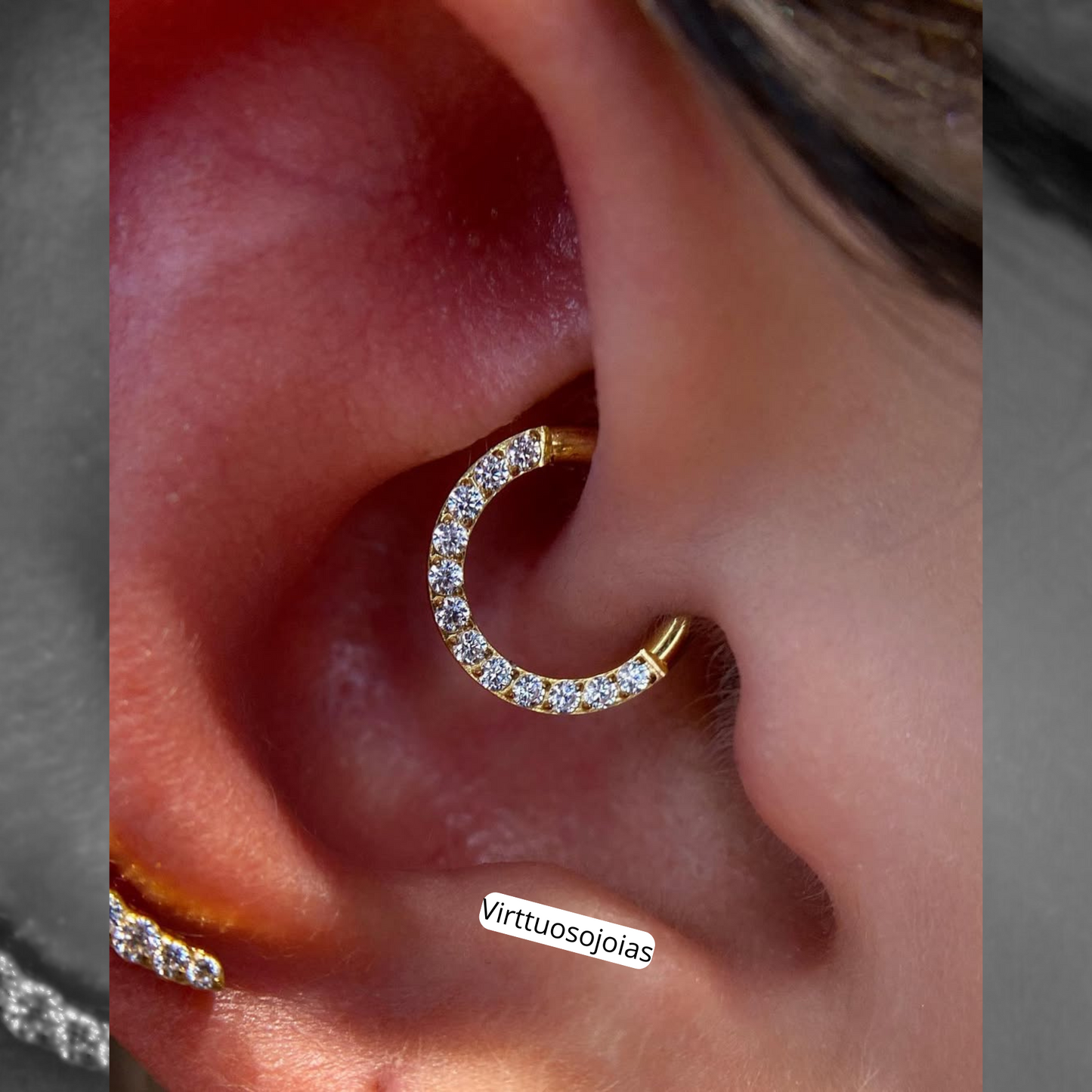 Argola  Cravejada Singapura