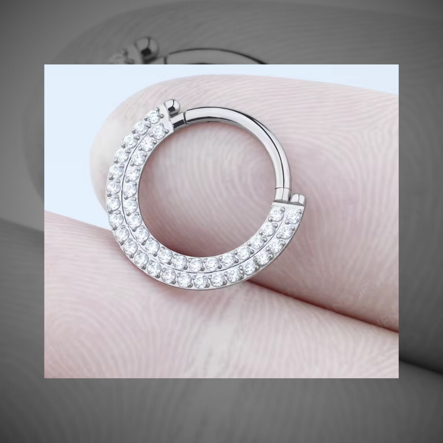 Argola Dupla Zircônia Alexandria