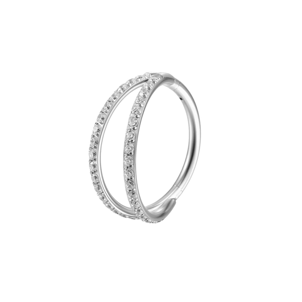 Argola Cravejada Dupla Londres