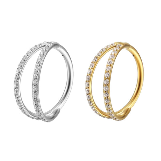 Argola Cravejada Dupla Londres